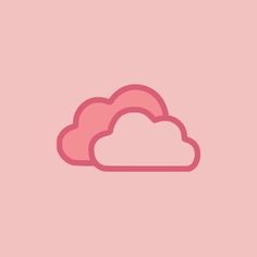 a pink cloud on a light pink background