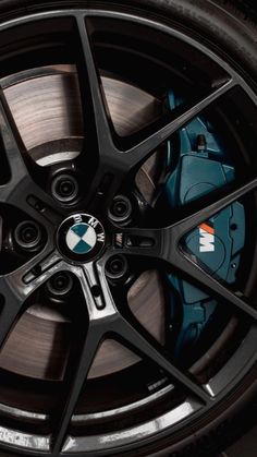 the wheel and tire of a bmw car