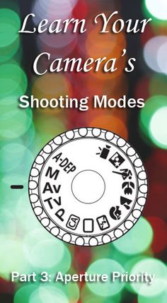 a camera with the words learn your camera's shooting modes