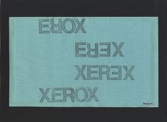 an old book with the words exex and xerox written in black ink