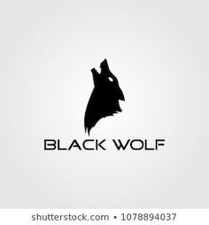 black wolf logo on white background