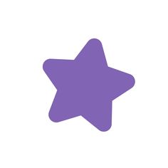 a purple star on a white background