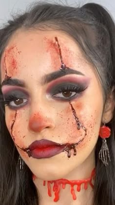 Sfx Clown Makeup, Clown Makeup For Halloween, Clown Makeup Halloween, Clown Scary, Pelottava Halloween, Makeup For Halloween