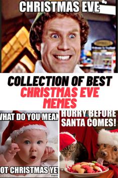 an ad for christmas eve with funny pictures