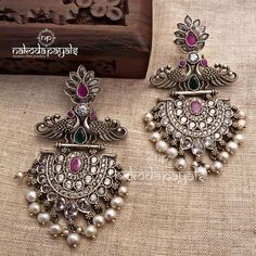 Earrings – Page 58 – Nakoda Payals Heavy Payal Designs Silver, Silver Jewellery Indian Antique, Antique Silver Jewelry Indian, Indian Jewelry Silver, Silver Jewellery Design, Nakoda Payals, Black Metal Jewelry, Trendy Silver Jewelry, Silver Bridal Jewellery