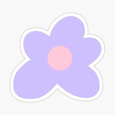 a purple and pink flower sticker