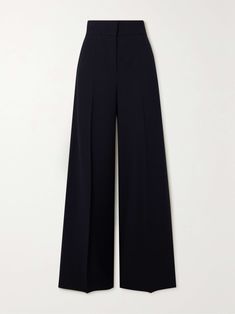 MAX MARA Cervo stretch wool-blend seersucker wide-leg pants Womens Pant Suits Business, Pants Png, Sport Swimwear, Exclusive Dress, Work Wardrobe, Summer Hats, Max Mara, Jeans Dress, Net A Porter