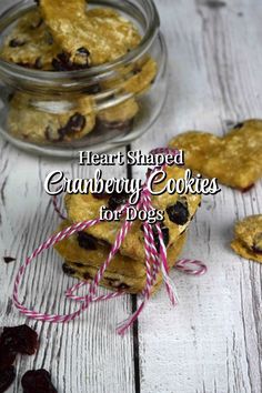 heart shaped cranberry cookies for dogs