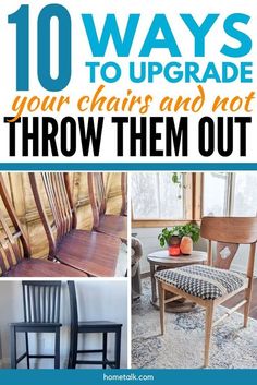 the cover of 10 ways to upgrade your chairs and not throw them out