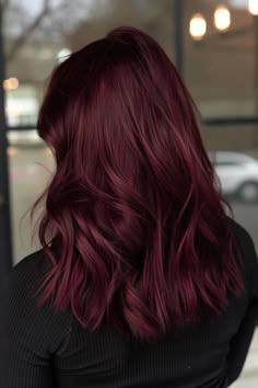 30+ Striking Red Hair Color Ideas Trending in 2024 - Flo's Blog Wine Colored Hair Balayage, Red Wine Color Hair, Dark Res Hair, Dark Wine Red Hair Color, Red Color Hair Ideas, Red Wine Hair Color Dark, Dark Wine Hair Color, Dark Red Wine Hair, Hair Color Wine Red