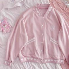 Pastel Kawaii Aesthetic Soft Girl Baseball Jacket   ONE SIZE Length 63cm Bust 120cm.     Material: COTTON, Polyester Cute Hooded Outerwear, Kawaii Hooded Outerwear For Spring, Pink Harajuku Outerwear For Spring, Pink Harajuku Style Outerwear For Spring, Harajuku Pink Outerwear For Spring, Harajuku Style Long Sleeve Spring Outerwear, Harajuku Style Hooded Outerwear For School, Trendy Cotton Outerwear For School, Pink Kawaii Cotton Outerwear