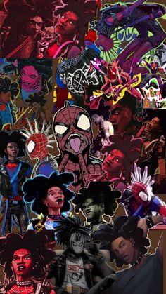 A bunch of pictures of Hobie Brown from ATSV Spider Man Quotes, Spiderman Theme, Spiderman Comic, Miles Morales, Spider Verse, David Bowie, Diy Wall Decor