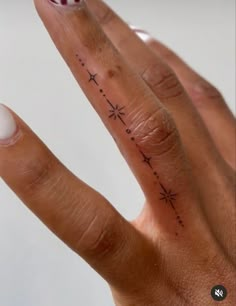 Sparkly finger tattoo