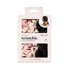 Made of soft satin, Kitsch's scrunchies won't crimp or agitate your strands, ensuring you wake up frizz-free and conquer creases for good. Each package includes 5 scrunchies in assorted black, blush, and leopard print tones. Sleep Hairstyles, Ballet Bun, Satin Texture, Black Blush, Satin Pillowcase, Hair Towel, Frizz Free, Crimping, Luxury Skincare