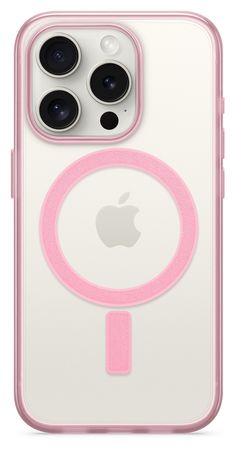 an iphone case with a magnifying lens on the front and back cover in pink