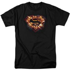 Superman Space Burst Shield - Men's Regular Fit T-Shirt Men's Regular Fit T-Shirt Superman Superman Shirt, Black Short Sleeve Shirt, Movie Tees, Tshirt Logo, Superman, Mens Tank Tops, Black Tee, Hoodies Womens, Hoodies Men