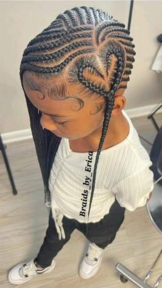 Girls Braided Hairstyles Kids, Toddler Braided Hairstyles, Black Kids Braids Hairstyles, Lemonade Braids Hairstyles, Cute Toddler Hairstyles, Kid Hairstyles, Lil Girl Hairstyles, Kid Braid Styles, Cute Braided Hairstyles