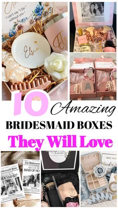 10 amazing bridesmaid boxes they will love to have in their wedding day or bridal party