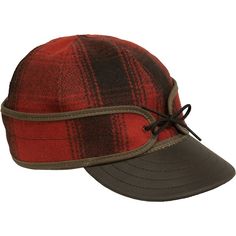 Brave the elements with an extra touch of style. We kept the great fit, comfy cotton flannel lining, and the warm wool/nylon blend of the iconic Original and added a rugged leather brim and waxed cotton trim. Winter weather never looked so good.  	22-24 oz. 80/20 wool/nylon blend 	Leather brim 	100% cotton flannel lining 	Waxed cotton trim 	Six-panel crown construction 	Pulldown earband 	Made in the USA with globally sourced materials 	Dry clean only Stormy Kromer, Rugged Leather, Outdoor Men, Newsboy Cap, Head Accessories, Fitted Caps, Red And Black Plaid, Anniversary Sale, Leather Jacket Men