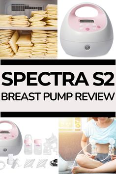 the words spectra s2 breast pump review are in front of pictures of pregnant women