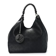 This is an authentic LOUIS VUITTON Mahina Carmel Hobo in Black. This chic shoulder bag is crafted of fine mahina leather in black. The shoulder bag features a braided top handle and polished silver hardware. The top opens to a dark grey microfiber interior with a zipper pocket. Louis Vuitton Handbags Black, Louis Vuitton Empreinte, Louis Vuitton Damier Ebene, Polish Silver, Louis Vuitton Shoulder Bag, Hand Bags, Luggage Tags, Louis Vuitton Handbags, Authentic Louis Vuitton