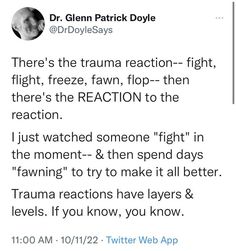 a tweet from dr glenn patrick dyle on twitter about the treatment