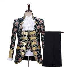 Silhouette:Ball Gown; Season:All Seasons; Sleeve Length:Long Sleeve; Look After Me:Washable,Wet and Dry Cleaning; Gender:Men's; What's in the box:Coat,Vest,Pants; Types:Outfits,Party Costume,Masquerade; Holiday:Halloween,Masquerade; Style:Ball Gown,18th Century,Renaissance,Medieval,Retro Vintage,Rococo,Classical; Occasion:Masquerade,Carnival of Venice; Material:Polyester; Age Group:Adults; Characters:Corrina victorian; Pattern:Flower / Floral; Design:Slim Fit; Net Weight:0.5; Clothing Length:; B Y2k Cardigan, Cardigan Y2k, Court Dresses, 70s Outfits, 2000s Outfits, Hippie Costume, Retro Costume, Period Costumes, Roaring Twenties