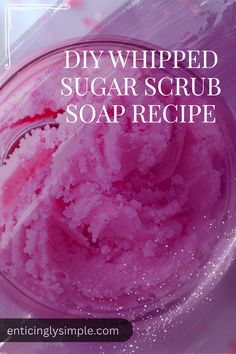 Create a delightful homemade whipped sugar scrub soap with this quick and engaging DIY recipe. Perfect for beginners, this guide allows you to customize colors and fragrances to match your style. Enjoy the luxurious feel of the whipped soap on your skin, soothing your senses and nourishing your skin at the same time. Perfect for gift-giving or a fun self-care day at home, this easy whipped sugar scrub will leave you feeling fresh and pampered. Start crafting now! Diy Body Scrub With Body Wash, Sugar Scrub Labels Printable Free, How To Make Soap For Beginners Homemade, Diy Glycerin Soap Recipes, How To Make A Sugar Scrub, How To Make Soap For Beginners, Homemade Soap Recipes For Beginners