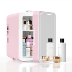 Style Skincare Fridge With Dimmable Led Light Mirror, 4l Makeup Mini Fridge.New In A Box. Mini Fridge For Makeup, Mini Makeup Fridge, Skin Care Mini Fridge, Hello Kitty Mini Fridge, Mini Refrigerator Bedroom, Skincare Mini Fridge, Skin Care Fridge, Mini Fridge In Bedroom, Pink Mini Fridge