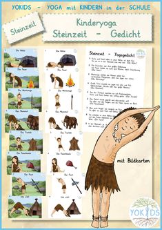 an illustrated poster with pictures of animals and people in different poses, including the man's body