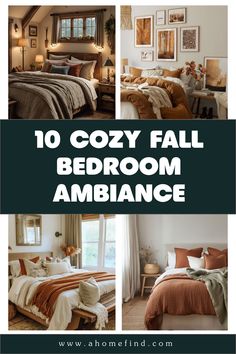 Explore 4 cozy fall bedroom ideas with warm lighting, terracotta accents, and stunning autumn decor. Perfect inspiration for creating a beautiful, inviting seasonal bedroom ambiance. Terracotta Accents, Cozy Fall Bedroom, Bedroom Ambiance, Fall Bedroom, Spark Creativity, Rustic Colors