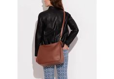 COACH® | Cary Shoulder Bag Cary Bag, Bag Outfit, Medium Sized Bags, Wedge Pumps, Laid Back Style, Travel Outfit, Sock Shoes, Cloth Bags, Pebbled Leather