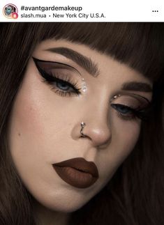 #fashion #fallnails #fall #makeupoftheday #makeupart #makeuptransformation #style Edgy Smokey Eye Makeup, Art Eyeshadow Looks, Black Eyeshadow Looks Grunge, Grunge Glam Makeup Looks, Black Elegant Makeup, Dark Color Makeup, Mystical Eye Makeup, Goth Makeup Wedding, Alternative Eyeshadow Looks