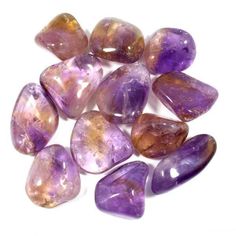 Ametrine Tumbled Stones -  The Honey Pot Energy and Art Magic Staff, Crystal Power, Fool Gold, Higher Consciousness, Rough Crystal, Tumbled Stones