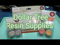 dollar tree resin supplies are on display