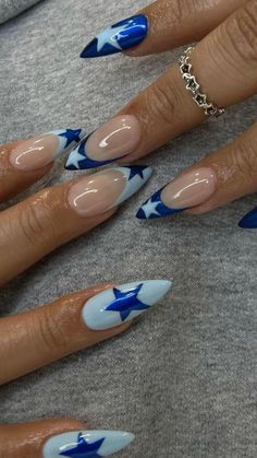 Stars Nails, Fake Nails Long, Y2k Nails, Star Nails, Pretty Acrylic Nails, Artificial Nails, Cute Acrylic Nails