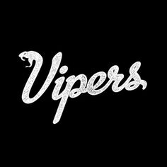 the word wipers written in white on a black background with an image of a snake