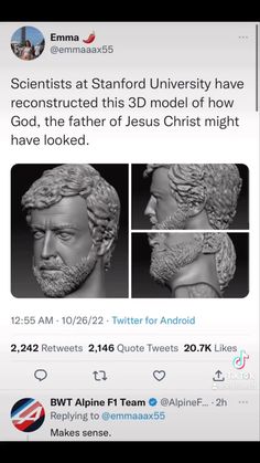 a tweet with an image of a man's head and beard