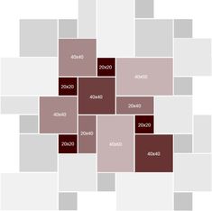 an abstract pattern made up of squares with the names of different languages on them in red, white and grey