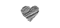 a black and white drawing of a heart