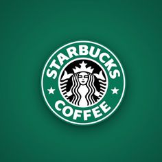 the starbucks logo on a green background