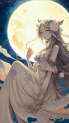 Moon Goddess, Conceptual Art, Powerful Women, Character Inspiration, Digital Artist, Moon, Anime