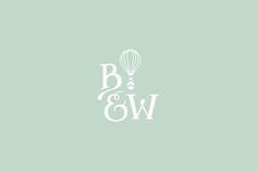 the b & w logo is shown in white on a pale green background with an air balloon