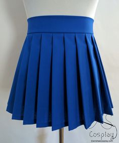 This is a custom made knife pleat skirt suitable for Japanese anime school uniform cosplay (seifuku) or everyday wear. Available in any size, including plus sizes, and any color. The pleated mini skirt shown is riviera blue and the length is 13 inches. The skirt closes in the back with a top quality invisible zipper. This mini skirt is made of high quality, high thread count 100% cotton. Pair this cotton skirt with socks or tights and a button down shirt for a cute everyday outfit or use the ski Fitted Blue Bottoms With Accordion Pleats, Cosplay Mini Pleated Skirt, Blue Fitted Skirt For Cosplay, Fitted Blue Skirt For Cosplay, Cosplay Pleated Mini Skirt, Fitted Accordion Pleats Skirt For School, Fitted Pleated Skirt For Cosplay, Fitted Blue School Uniform Skirt, Fitted Blue Skirt For School Uniform