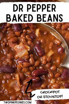 the recipe for baked beans is shown in this image