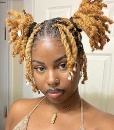 Females With Dreads, Beginner Starter Locs Styles, Female Dread Styles, Two Strand Short Locs, Short Locs Hairstyles For Women Dreadlock Styles Dreads Hair, Hairstyles For Short Dreadlocks, Two Strand Twist Loc Hairstyles