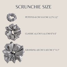 Scrunchie Size Chart Diy, Scrunchie Sizes, Satin Hair Accessories, Satin Accessories, Breakage Hair, Will You Be My Bridesmaid Gifts, Diy Hair Accessories Ribbon