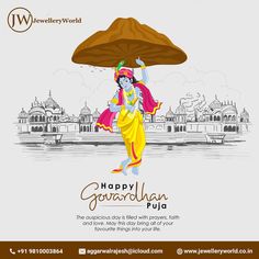 Govardhan Puja is a day filled with faith and prayers. May Shri Krishna bless you and your family with an abundance of health & wealth. Happy Govardhan Puja..! #govardhanpuja #krishna #balgopal #blessings #govardhanpuja2022 Govardhan Pooja, Happy Govardhan Puja, Happy Govardhan, Govardhan Puja, Christian Wedding Cards, Indian Police, Led Sign Board, Happy Dhanteras, Thesis Writing