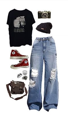 Tomboy Style Outfits, Swaggy Outfits, Mode Inspo, Edgy Outfits, Casual Style Outfits, Lookbook Outfits, Dream Clothes, Teen Fashion Outfits