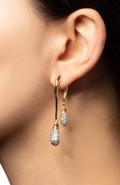 Alexis Bittar Solanales Crystal Ear Jackets | Nordstrom Jacket Earrings, Alexis Bittar Jewelry, Art Jewelry Design, Front Back Earrings, Ear Jacket Earring, Earring Jackets, Ear Jacket, Alexis Bittar, Fun Earrings